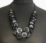 Net and Crystal Bead Necklace