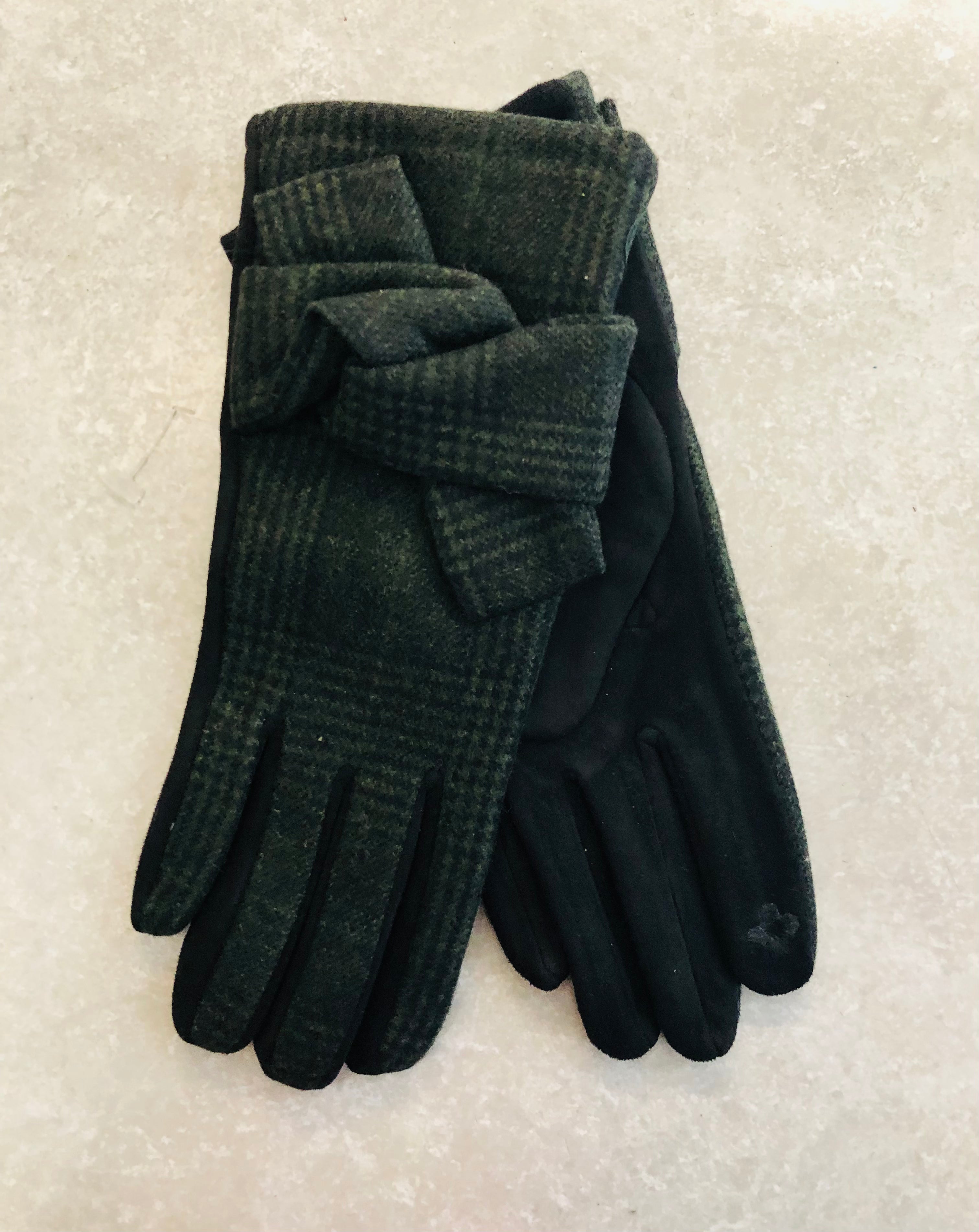 Wool Check Gloves