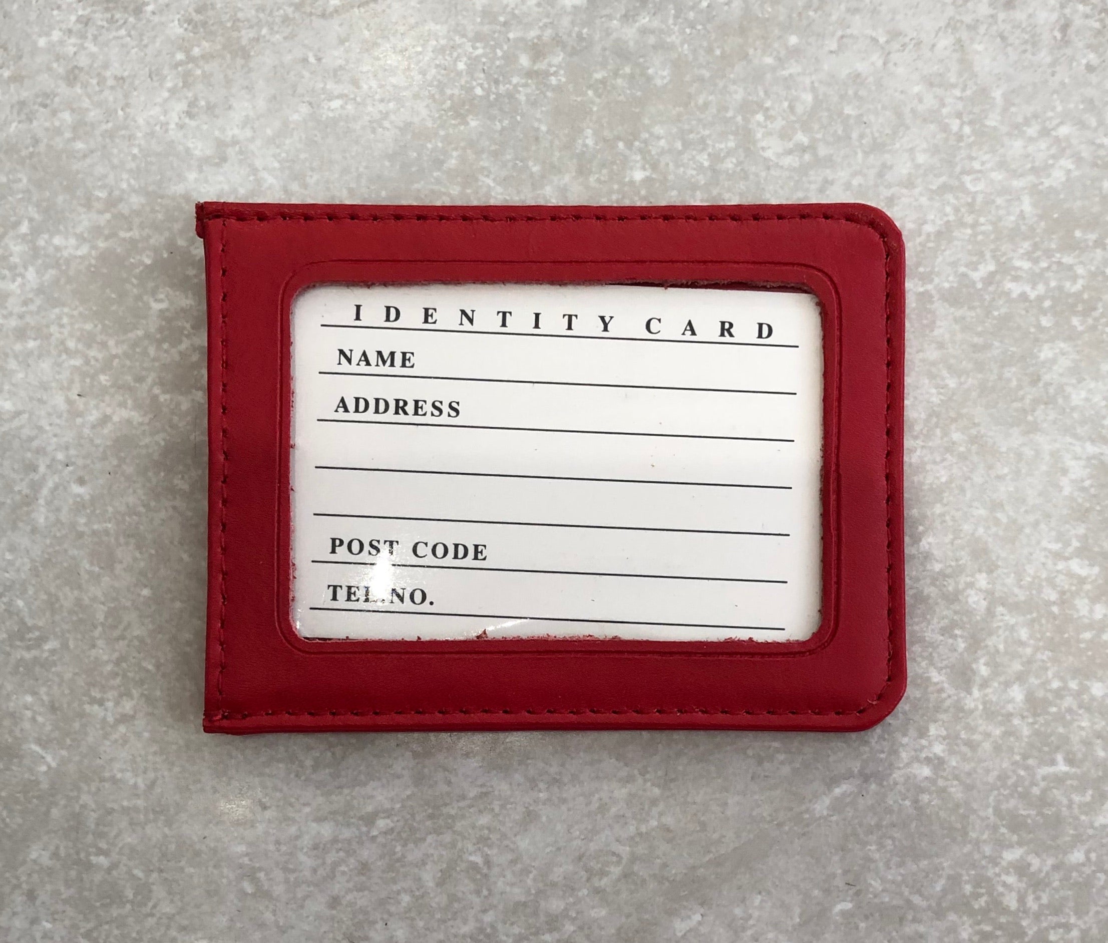 Leather single side Travel Card Holder