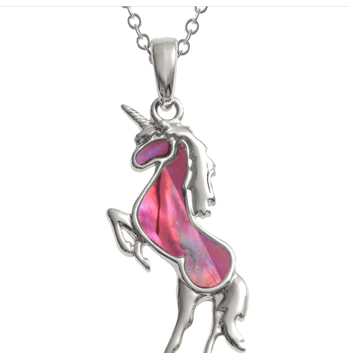 Paua Shell Unicorn Necklace