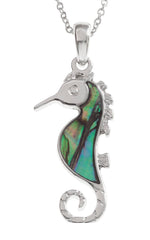 Paua Shell Seahorse Necklace