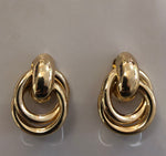 Silver/Gold Tone Ring Earrings