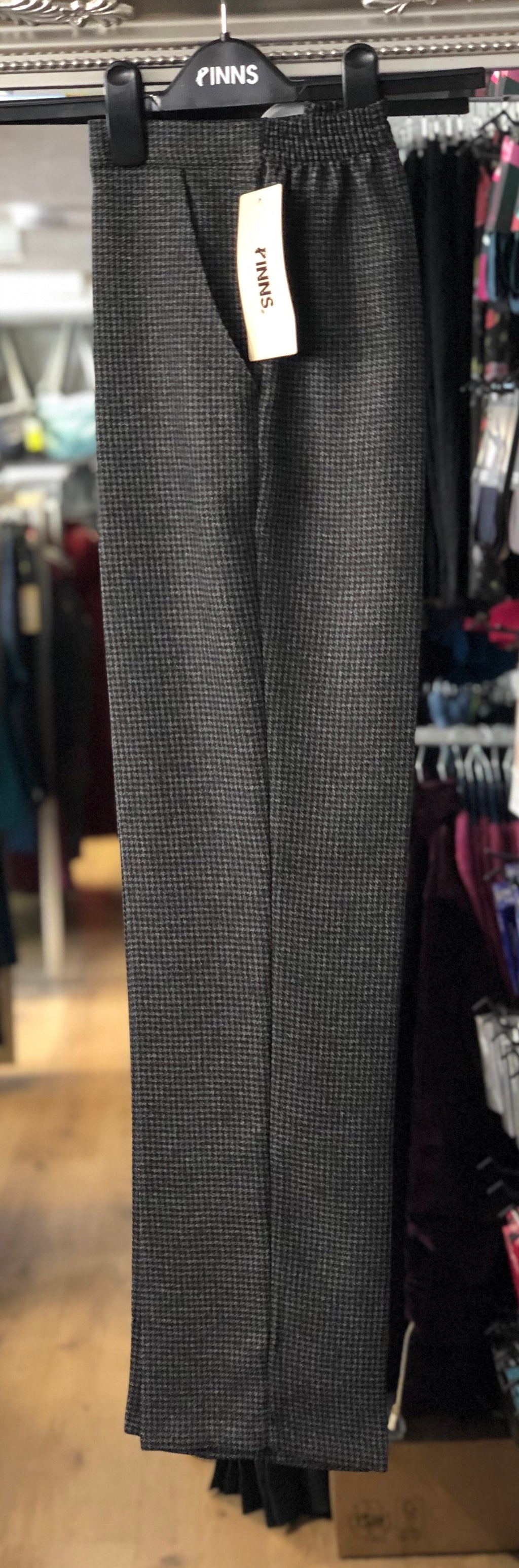 109pbt Grey Dogtooth Trousers 29”