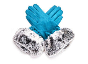 G1911 Faux Fur Cuff Gloves