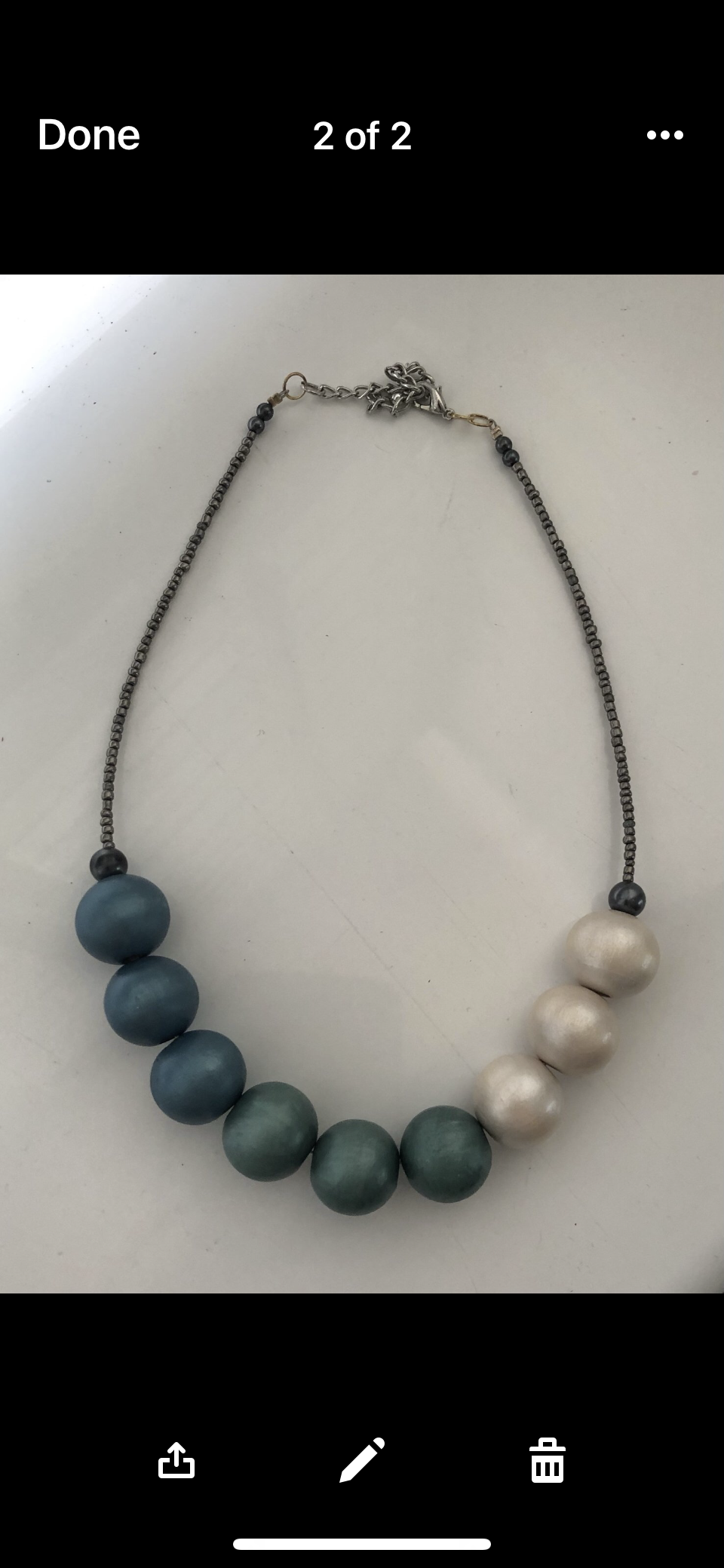 Hand Painted Bead Necklace