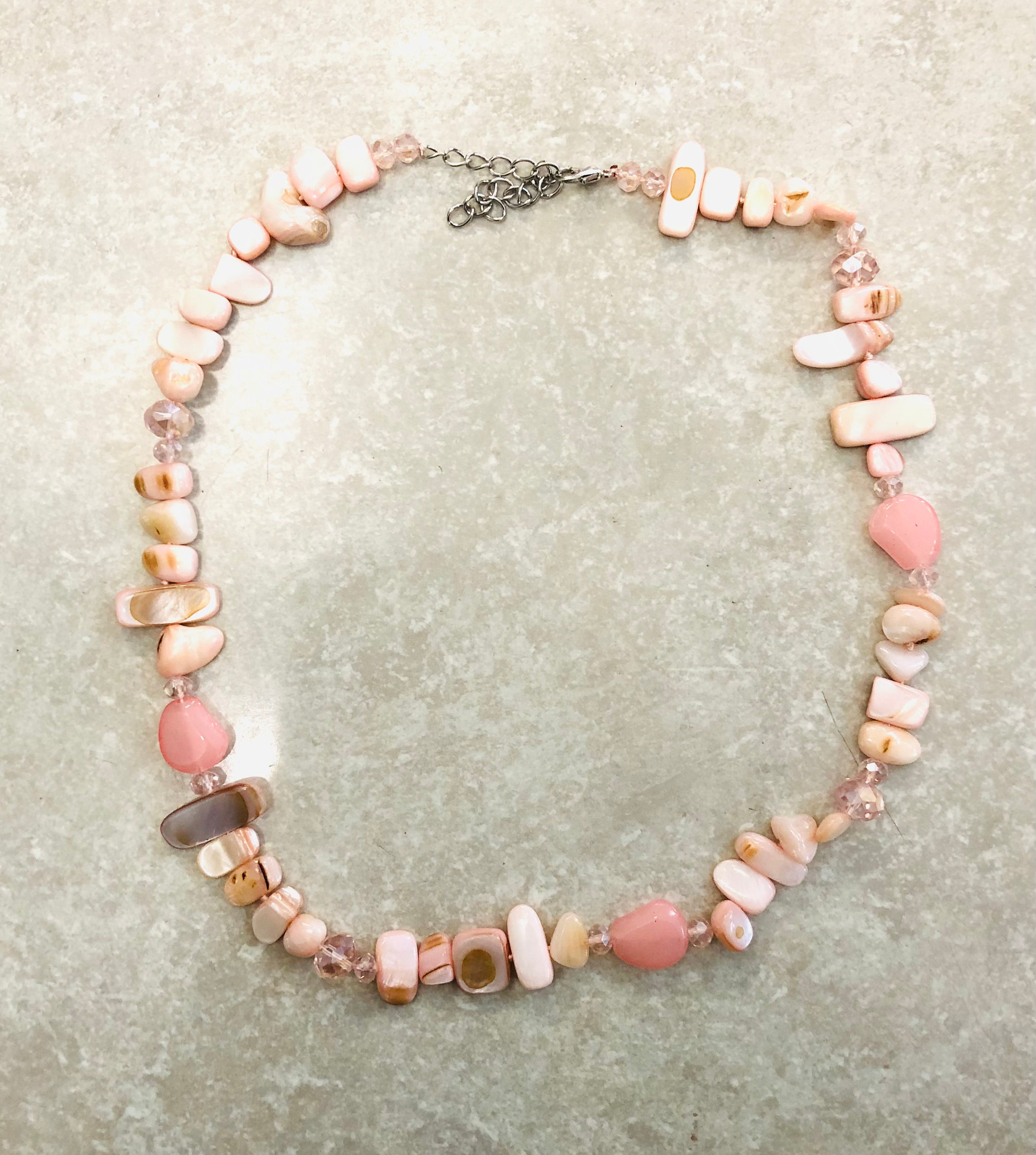 Pink deals seashell necklace