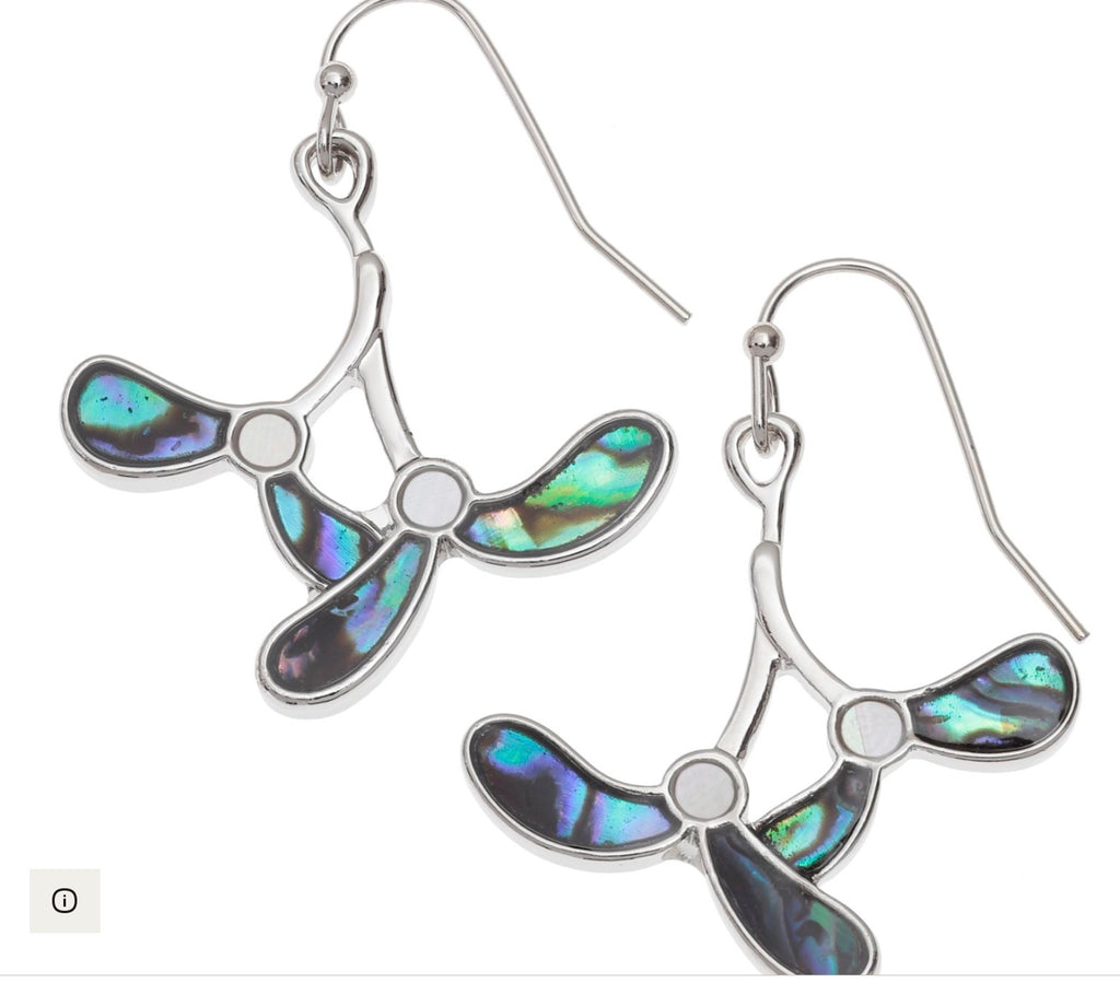 Paua & MOP Mistletoe Earrings