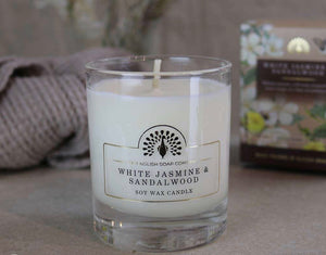 White Jasmine and Sandalwood Scented Candle