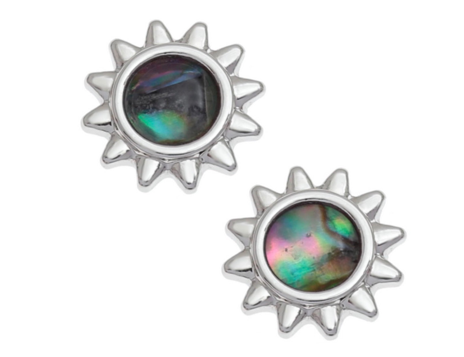 Paua Shell Sun Stud Earrings