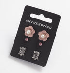 Triple Stud Set Earrings