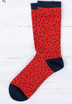 Mens Organic Cotton Spotted Socks