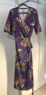 Purple Floral Wrap dress