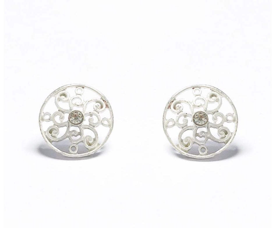 Melian Crystal Swirl Earrings