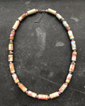 Paper Embossed Bead Necklace
