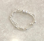 3 Strand Silver Ball Bracelet