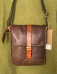 Vintage Cow Oily Leather Travel Bag Brown/Tan