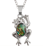 Paua Shell Frog Necklace