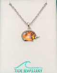 Tj008 Orange Hedgehog Necklace