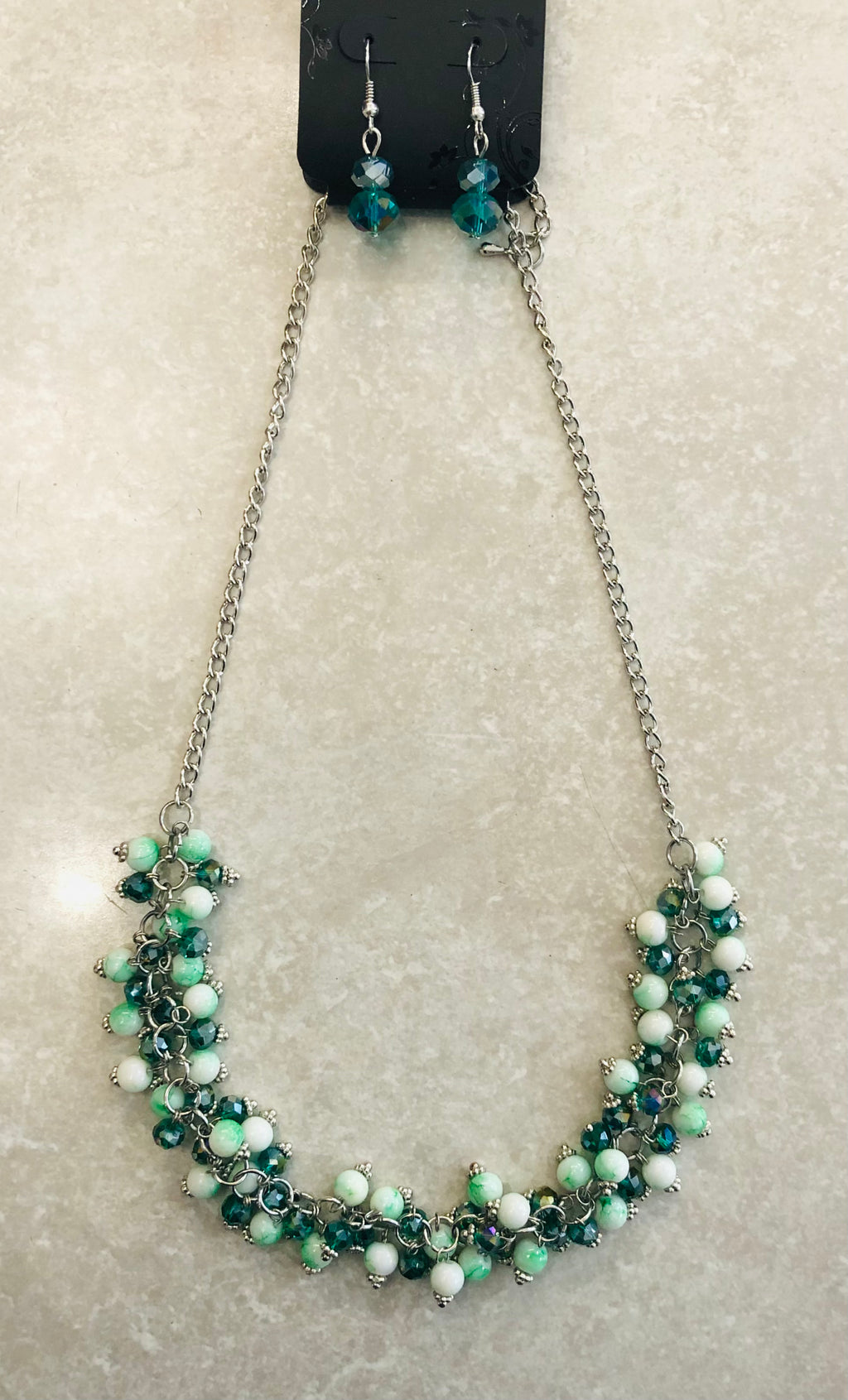 Gigi Beaded Crystal Necklace and Earring Set