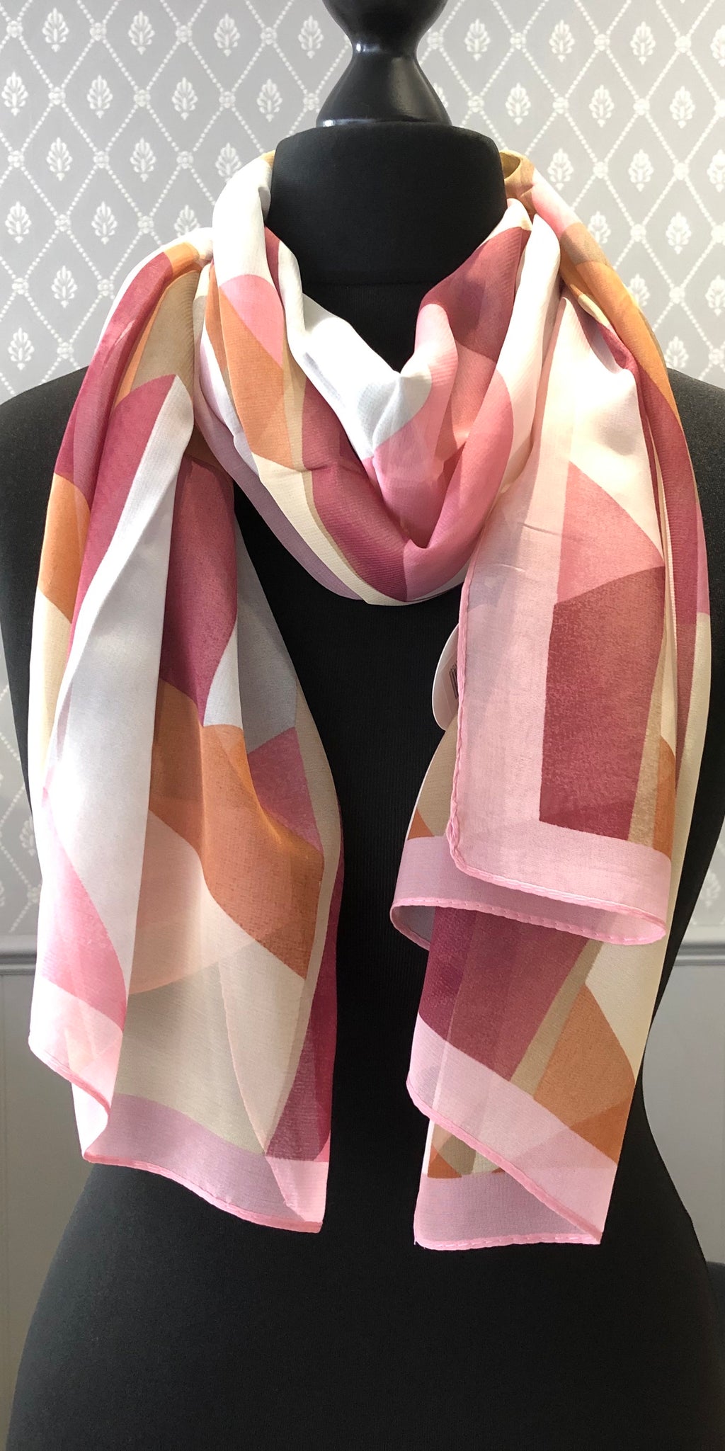 Abstract Chiffon Scarf