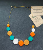 Made by Trish painted wooden Necklace