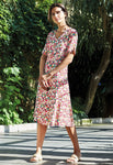 Ella Print Leah Dress - Vintage Red
