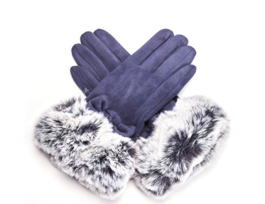 G1911 Faux Fur Cuff Gloves