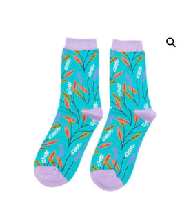 Berry Branches Socks Turquoise