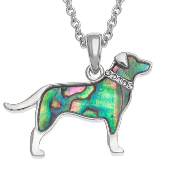 Paua Shell Labrador Necklace