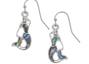 Paua Shell Mermaid Earrings