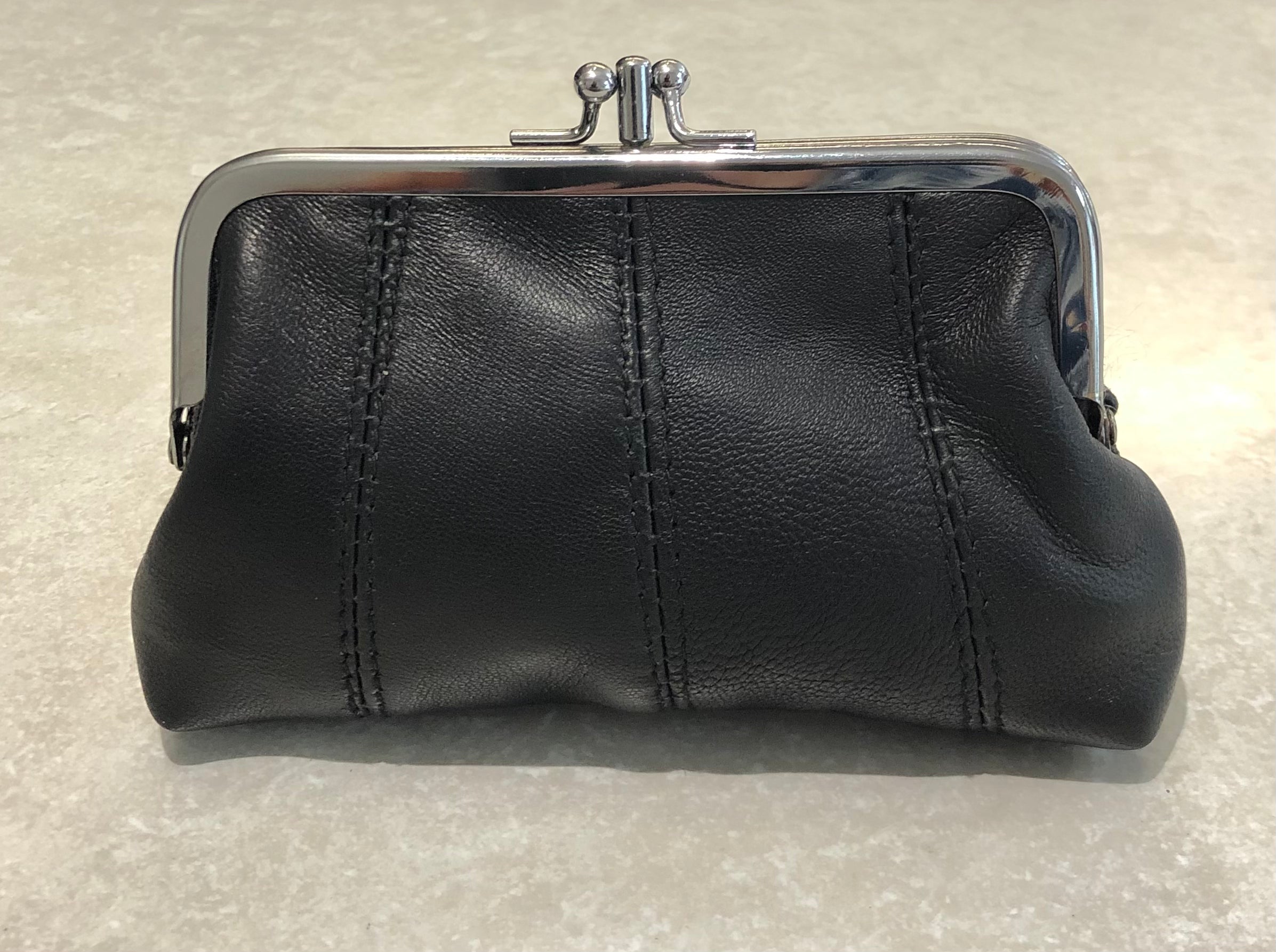 Leather Triple Framed Coin Purse