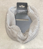 Magnetic Scarf Silver Foil Crinkle