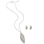 Lustrous Diamond Necklace and Earring Set