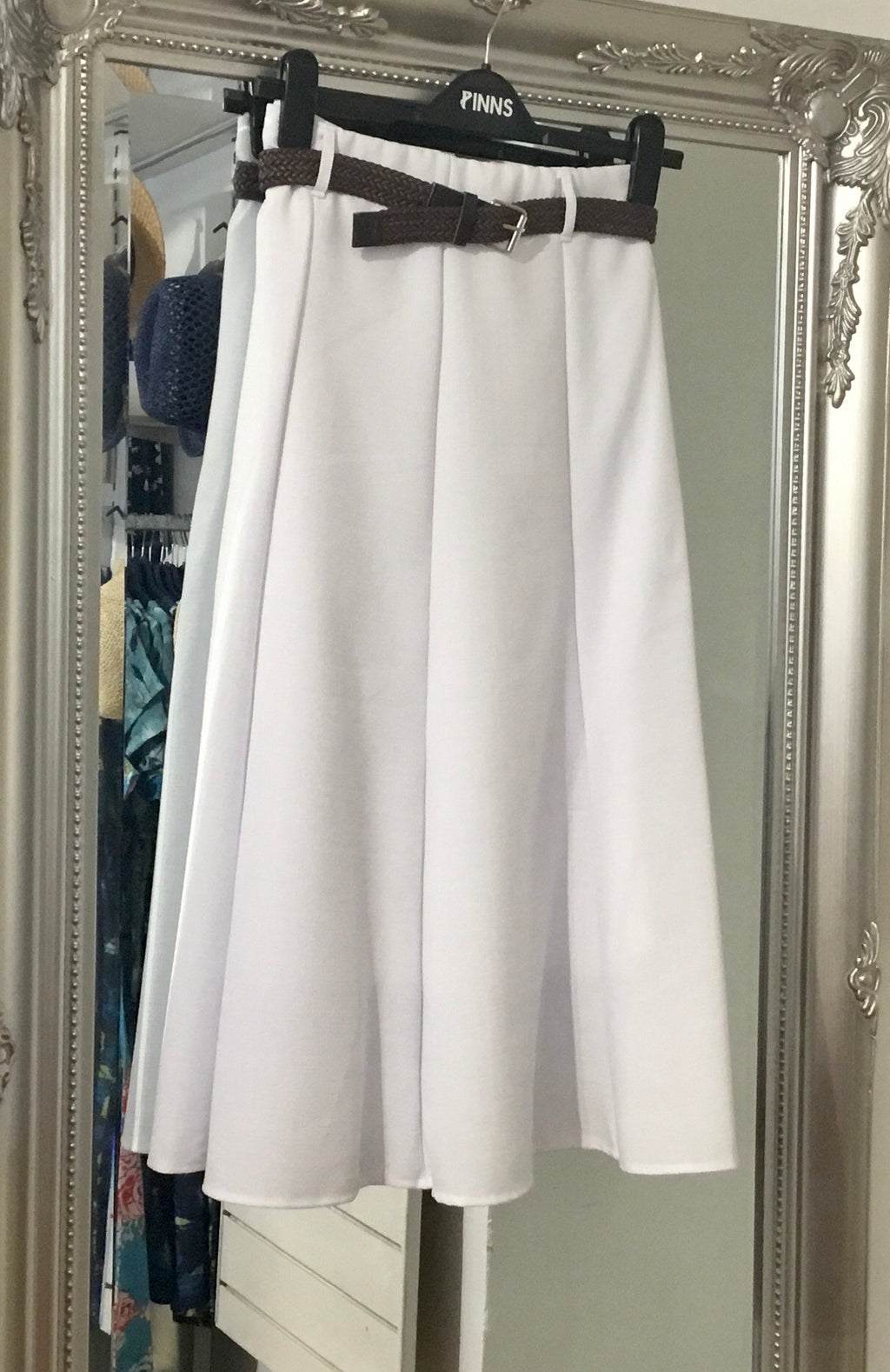 White Linen look Skirt Now £20