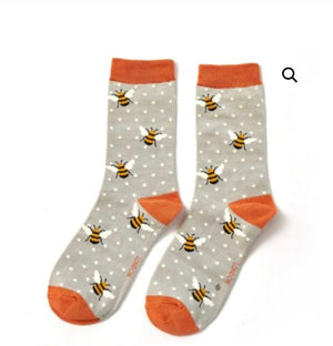 Bumble Bees Socks Silver