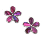 Paua Shell Flower Earrings