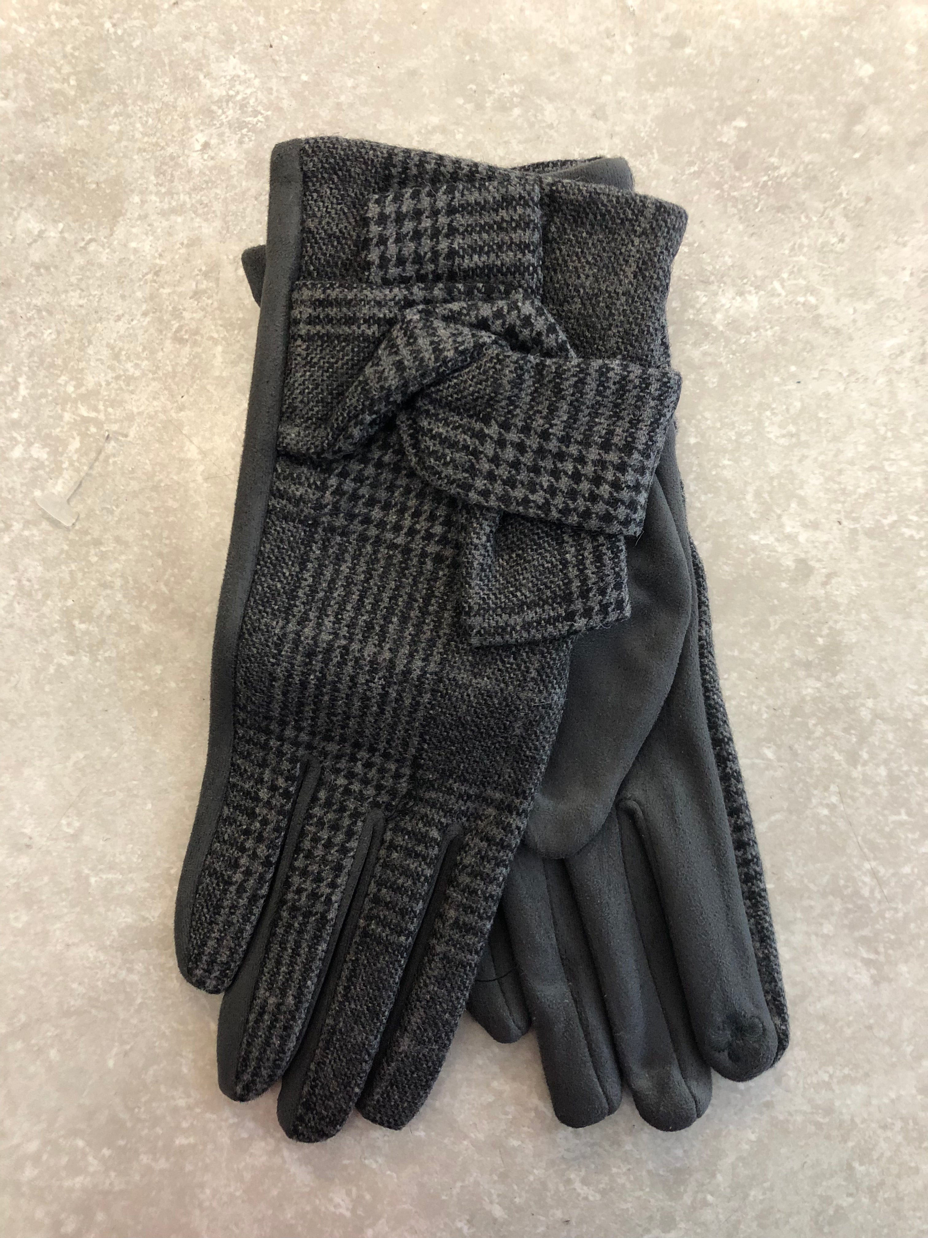 Wool Check Gloves