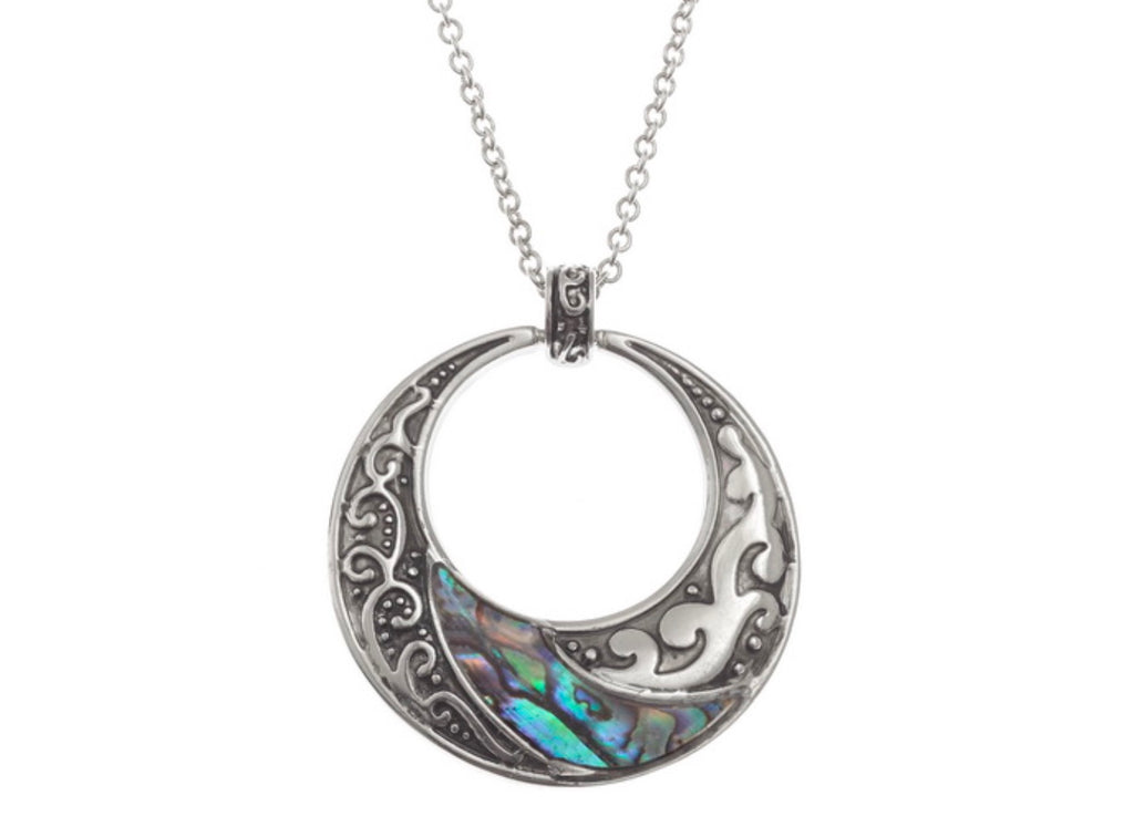 Paua Shell Doughnut Necklace