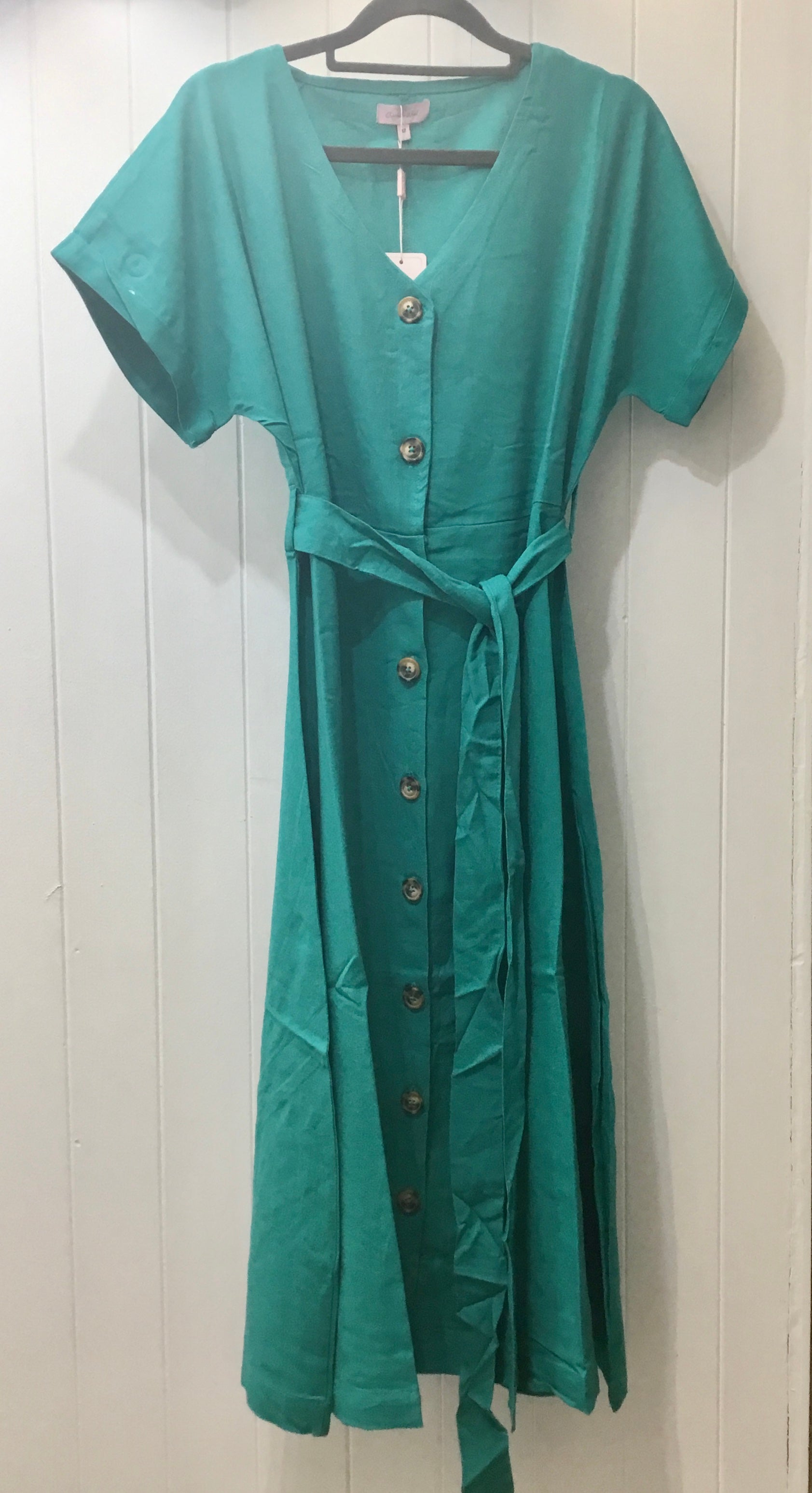 Linen Button Through Dress