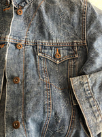 Re-Styled Denim Jacket by Trish (stitched Leafs)