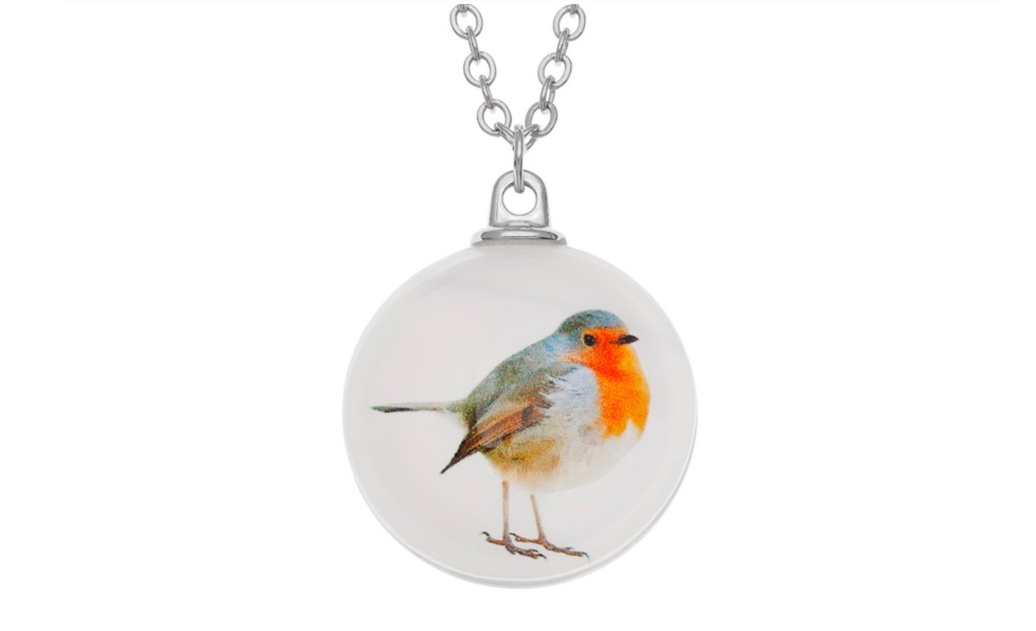 Robin in Glass Necklace