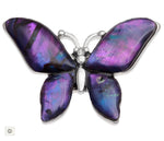 Purple Paua Shell Butterfly Pin Brooch