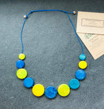 Made by Trish painted wooden Necklace