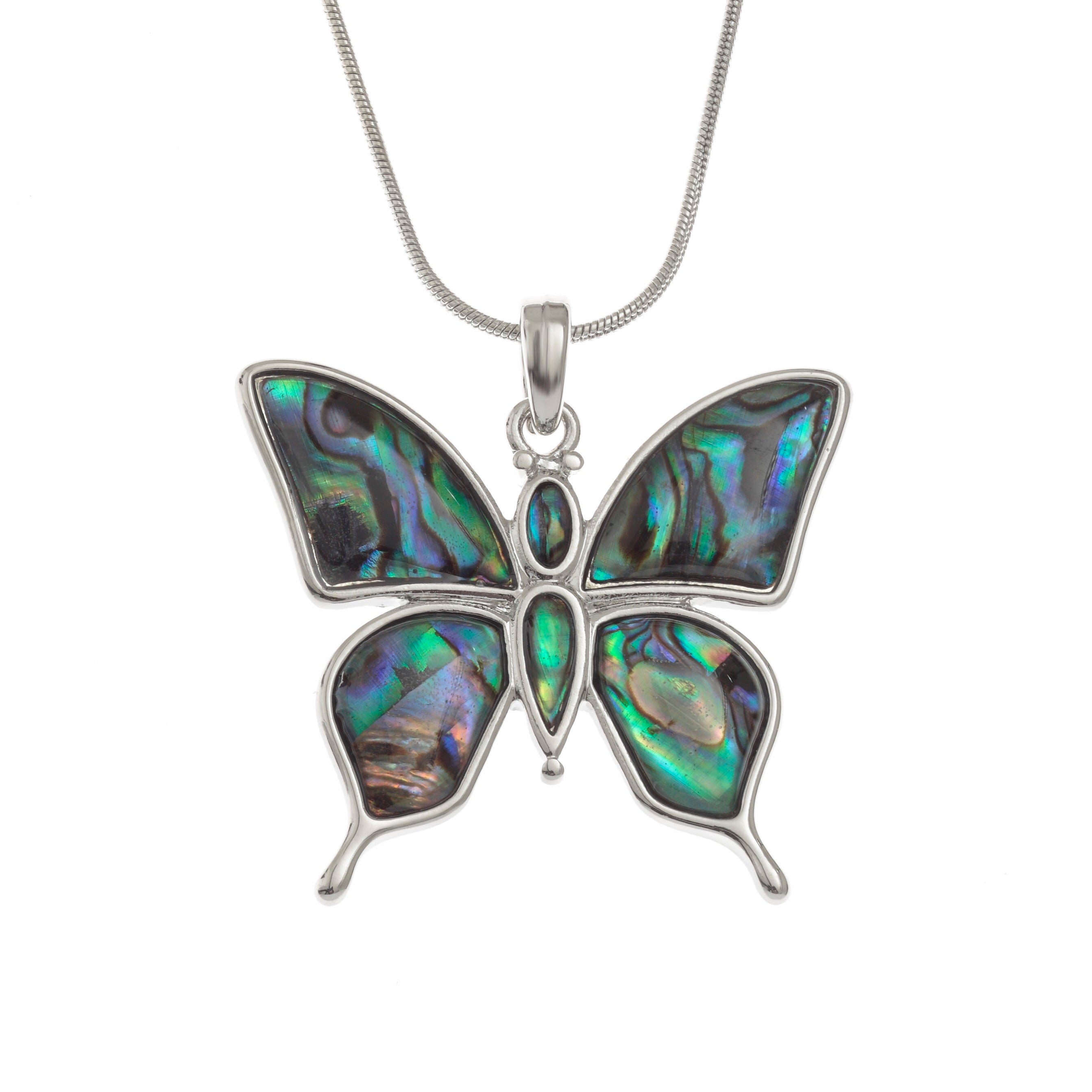 Paua Shell Butterfly Necklace